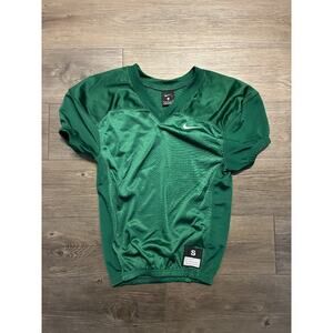 Nike Stock Vapor Mesh Football Practice Jersey Men's Small Green Swoosh V Neck